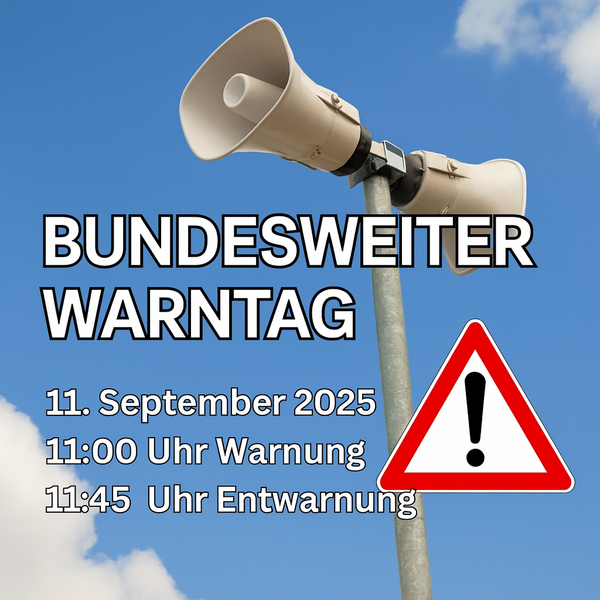 Symbolfoto Warntag 2025